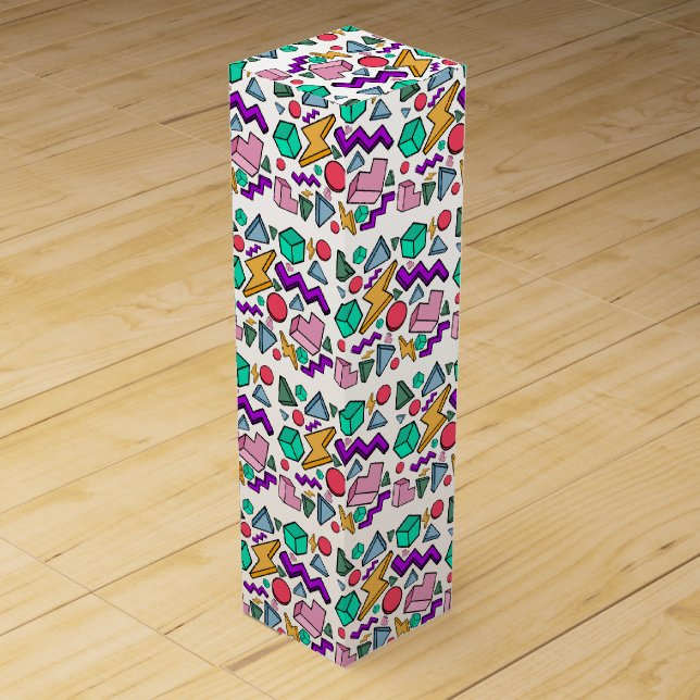 80s Aesthetic Vintage Retro Wine Box (Front)