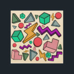 80s Aesthetic Vintage Retro Wood Wall Art<br><div class="desc">The 80's were amazing and if you miss all the colors and shapes of that era this is a great product for yourself or to gift to friends and family.</div>