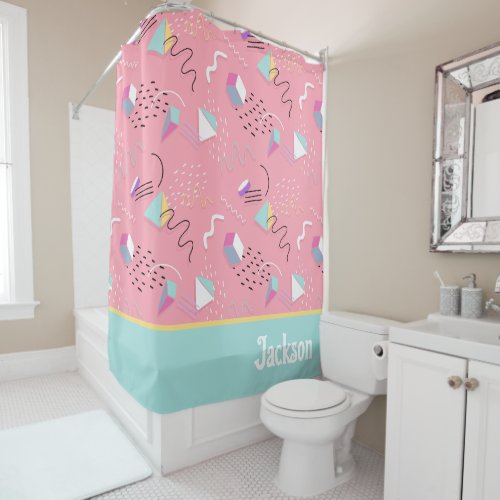 80s and 90s Shower Curtain