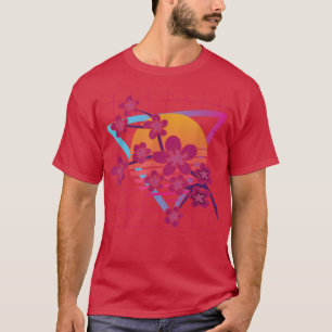 80s Art Flower Blossom Japan Sakura Vaporwave Cher T-Shirt