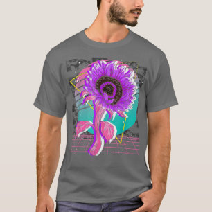 80s Art Flower Blossom Retro Vaporwave Esthetic S T-Shirt