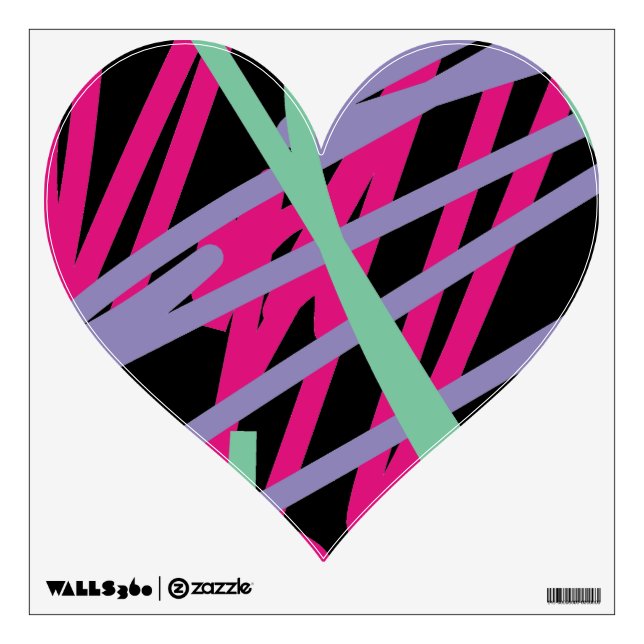 80s art heart eighties decal colors splash medley (Front)