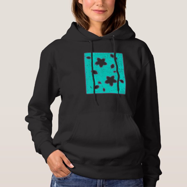 80s Art Japanese Pink Sakura Flower Vaporwave Cher Hoodie (Front)