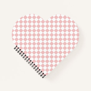 80s Baby Pink Checkerboard Notebook