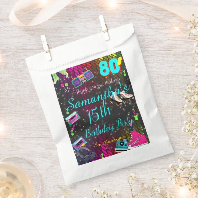 80's Bag, Back to the 80's, Any Age, Favor Bag (Clipped)