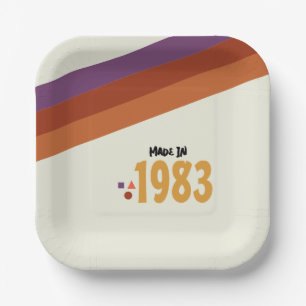 80's Birthday Party, Made in 1983 Retro Paper Plates