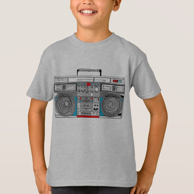 80s boombox illustration T-Shirt (Front)