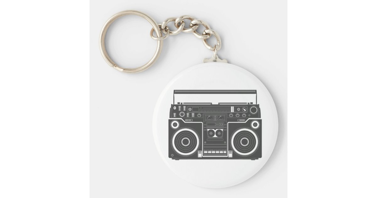 80s Boombox Keychain Zazzle