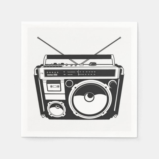 80s Boombox Napkins (Front)