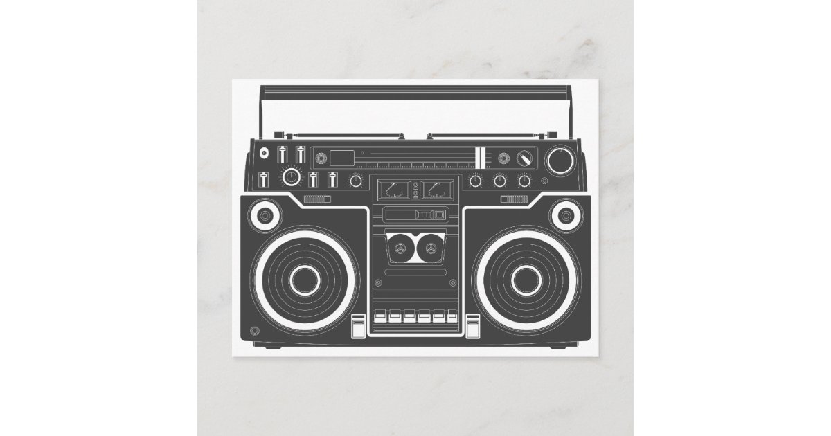 80s Boombox Postcard Zazzle