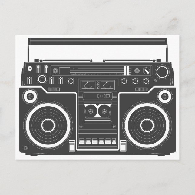 80s Boombox Postcard (Front)