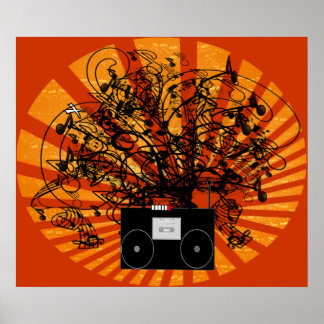 80s BoomBox Poster
