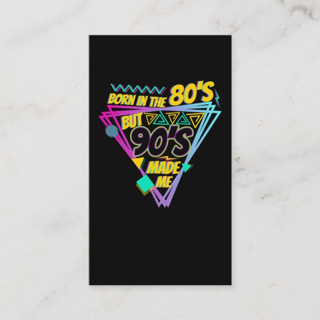 80s Born 90s Music Party Disco Business Card (Front)
