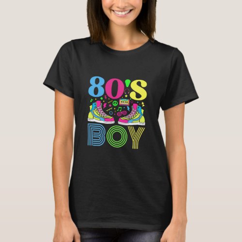 80s Boy 1980s Fashion 80 Theme Party Outfit Eighti T_Shirt