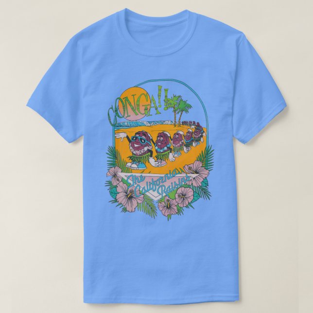 80s California Raisins Conga Vacation  T-Shirt (Design Front)