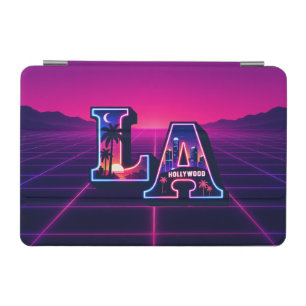 80s California Style Neon LA Typography Art iPad Mini Cover