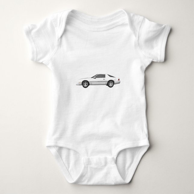 80's Camaro Sports Car: 3D Model: Baby Bodysuit (Front)
