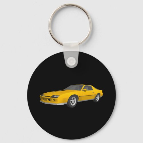 80s Camaro Sports Car: 3D Model: Keychain