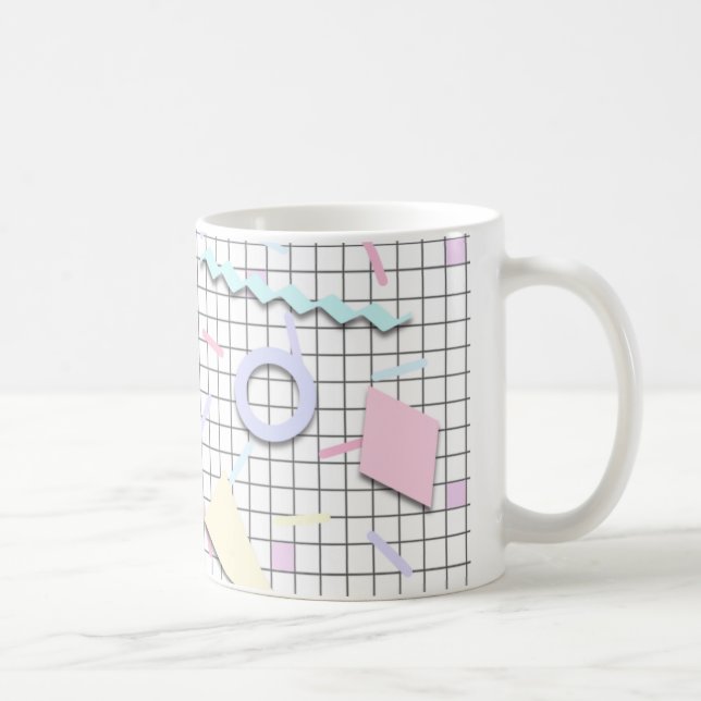 80s Candy Pastel Geo Print Mug (Right)