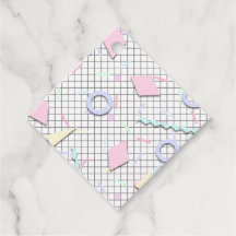 80s Candy Pastel Geo Print Tags