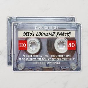 80s Cassette Mixtape 1980s Halloween Costume Party Invitation