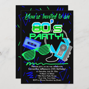 80s Cassette Tape Party Invitation