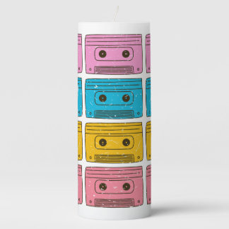 80s Cassette Tape Retro Tech Vintage Nostalgia Pillar Candle