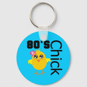 80's Chick Keychain