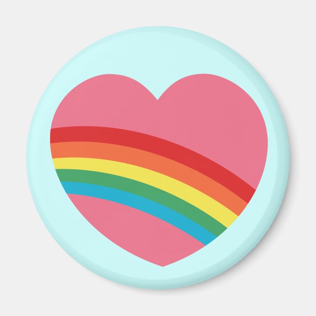 80s Chunky Rainbow Heart Magnet (Front)
