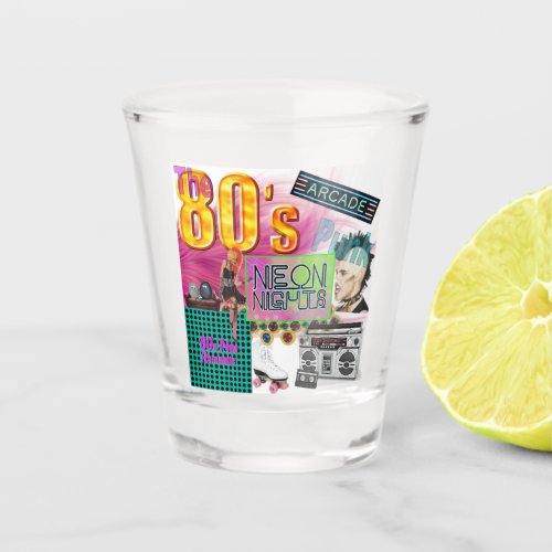 80s Collage Shot Glass