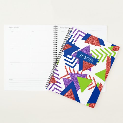 80s Colorful Abstract  Bright Palette 90s Custom Planner