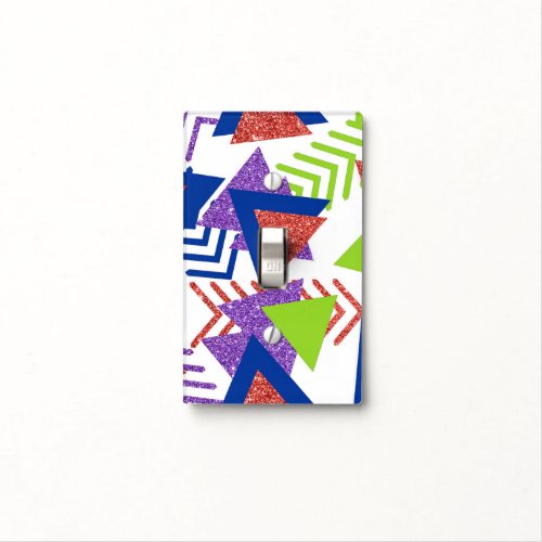 80s Colorful Abstract  Bright Palette 90s Pattern Light Switch Cover