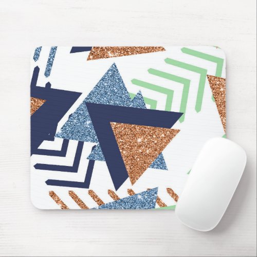 80s Colorful Abstract  Bright Palette 90s Pattern Mouse Pad