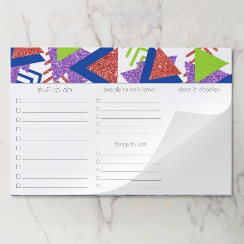 80s Colorful Abstract  Bright Palette 90s Pattern Paper Pad