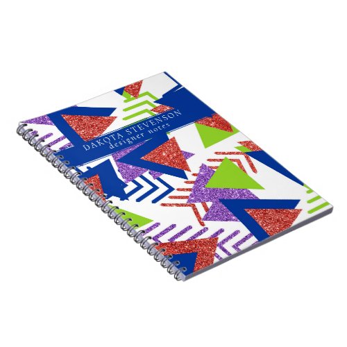 80s Colorful Abstract  Bright Palette Branding Notebook