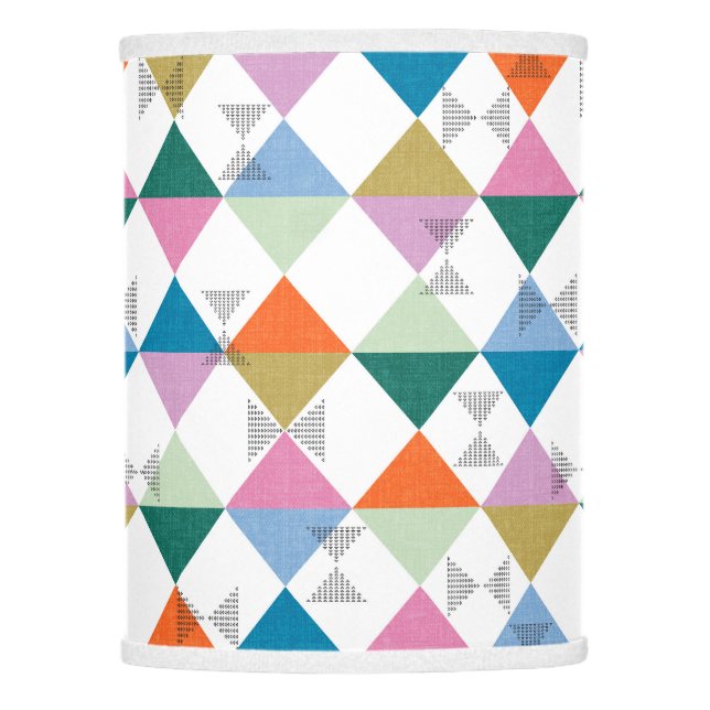 80's colourful triangles lamp shade (Front)