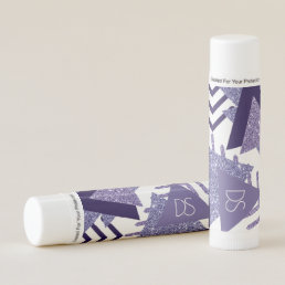 80s Cool Abstract | Purple Passion Shapes Monogram Lip Balm