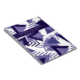 80s Cool Abstract | Purple Passion Shapes Poetry Notebook