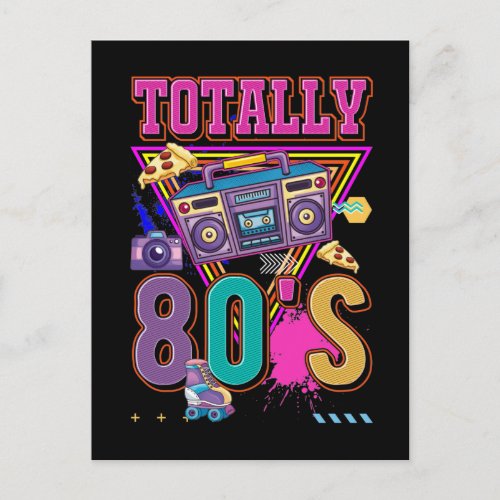 80s Costume Party Retro Disco Colorful 1980s Postcard