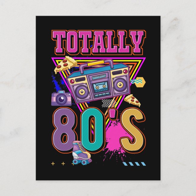 80s Costume Party Retro Disco Colorful 1980s Postcard (Front)