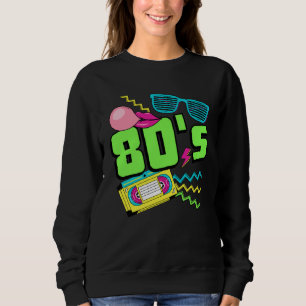 80s Costume Theme Party 80s Outfit Retro Party Vin Sweatshirt
