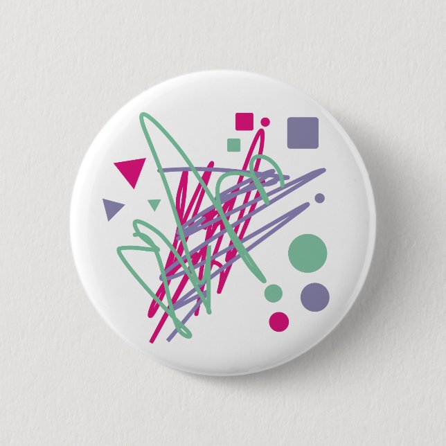 80s design eighties vintage splash medley art button (Front)