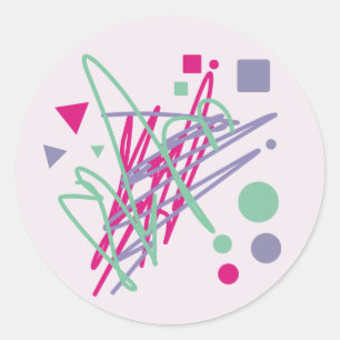 80s design eighties vintage splash medley art classic round sticker