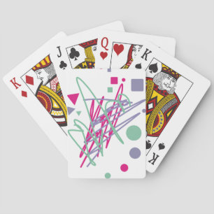 80s design eighties vintage splash medley art poker cards