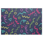 80s eighties retro party neon Memphis pattern Fabric