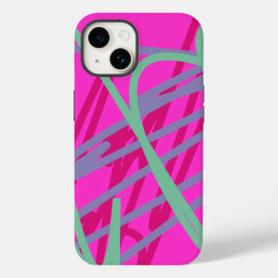 80s eighties vintage color splash art pink girl Ca Case-Mate iPhone 14 Case
