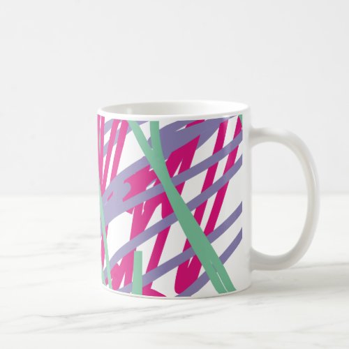 80s eighties vintage colors splash medley art girl coffee mug