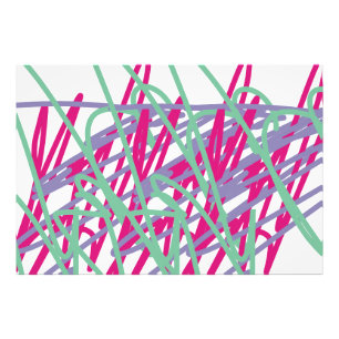 80s eighties vintage colors splash medley art girl photo print