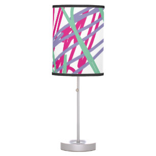 80s eighties vintage colors splash medley art girl table lamp
