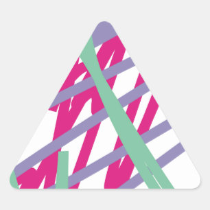 80s eighties vintage colors splash medley art girl triangle sticker
